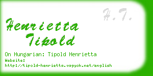 henrietta tipold business card